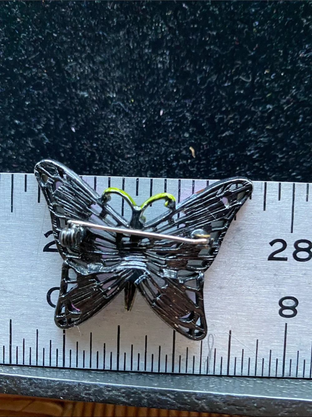 Colorful Purple & Green Butterfly Brooch - Women's Jewelry